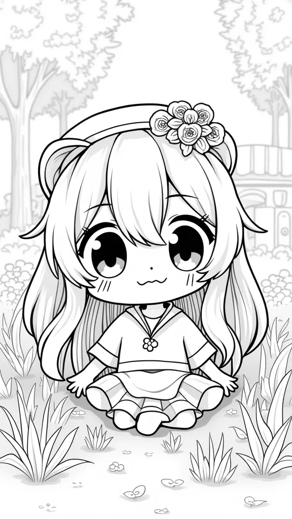 printable cute anime coloring pages